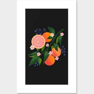 Grapefruit and Berries Posters and Art